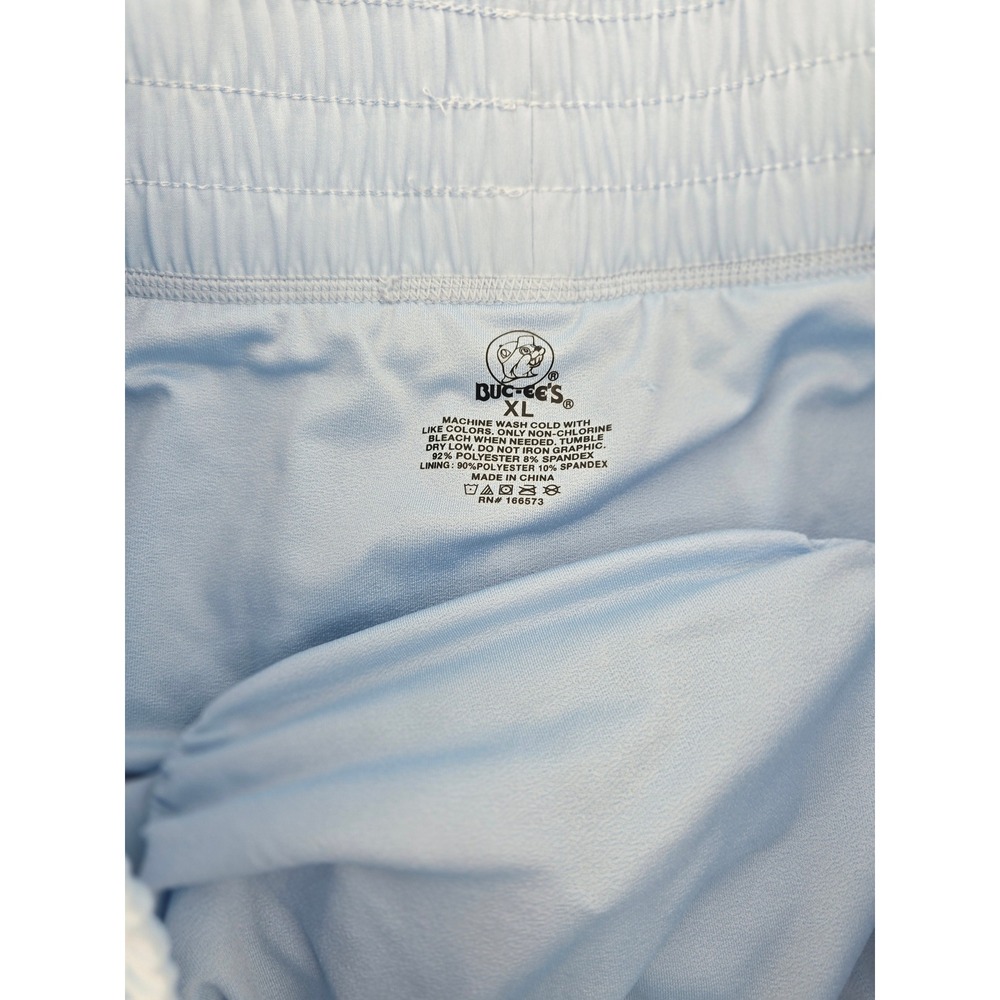 Buc-ee's Athletic Shorts Womens XL Blue Smocked Waist Running Beaver Logo XL - Picture 3 of 5